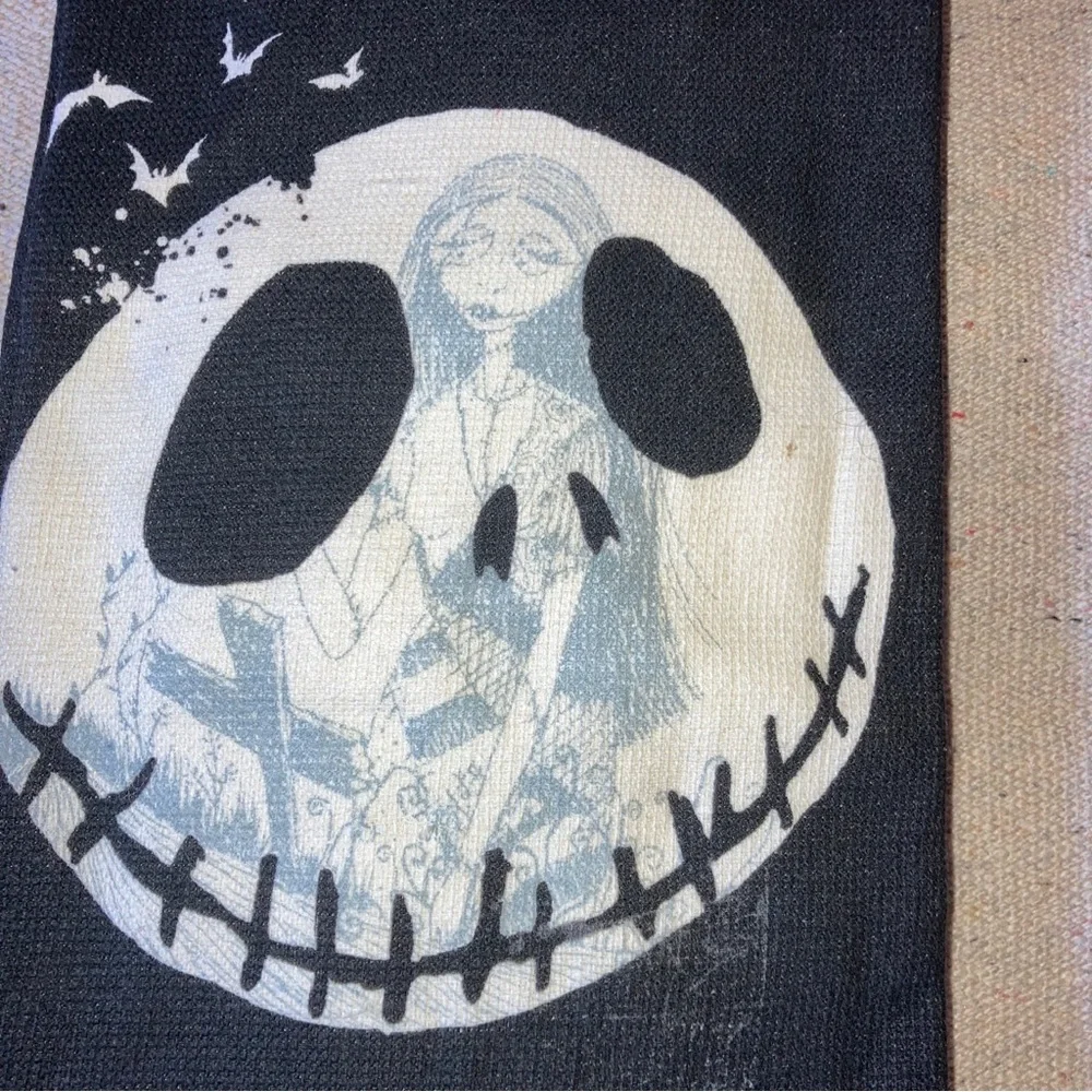 2 Disney The Nightmare Before Christmas Kitchen Hand Towels Halloween Tim Burton